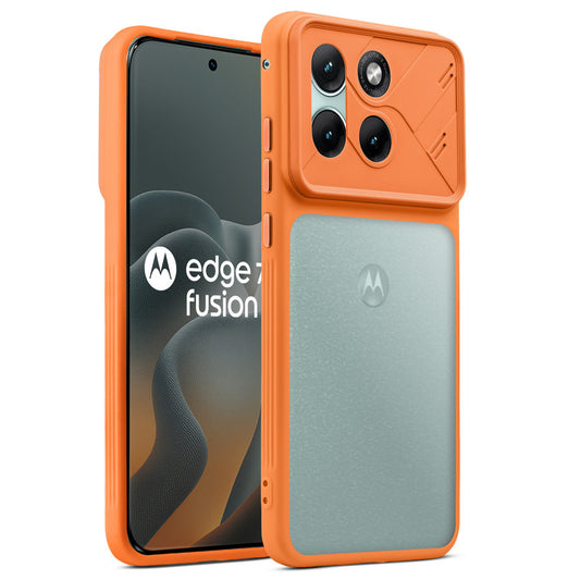 Premium Frosted Back Cover with Textured Camera Design & Metal-Look Buttons for Motorola Moto Edge 70 Fusion 5G