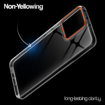 Crystal Clear Anti-Yellow Transparent Back Cover Case With Camera Ring Protection for Motorola Moto Edge 70 Fusion 5G