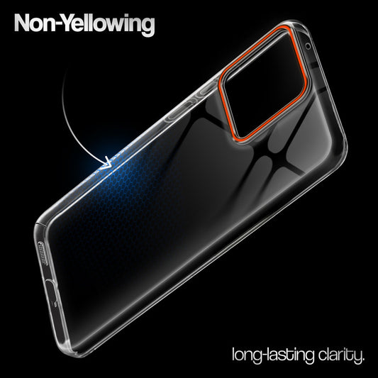 Crystal Clear Anti-Yellow Transparent Back Cover Case With Camera Ring Protection for Motorola Moto Edge 70 Fusion 5G
