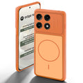 Orange back cover for Motorola Moto Edge 70 Pro 5G with camera cut protection and ring design on back side.