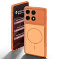 Orange back cover for Motorola Moto Edge 70 Pro Plus 5G with camera cut protection and ring design on back side.