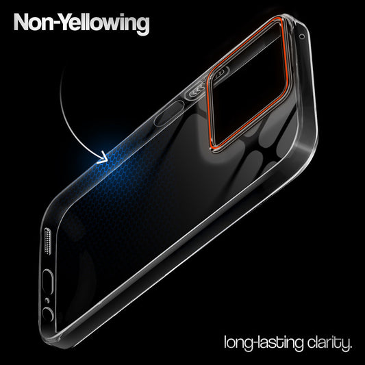 Crystal Clear Anti-Yellow Transparent Back Cover Case With Camera Ring Protection for Motorola Moto G37 Power 5G