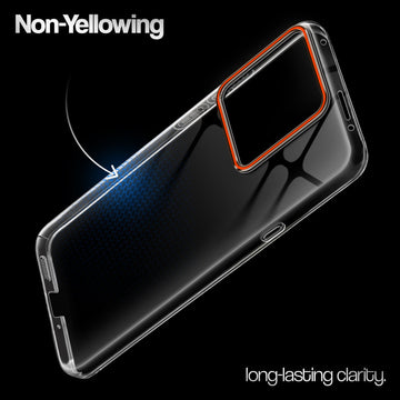 Crystal Clear Anti-Yellow Transparent Back Cover Case With Camera Ring Protection for Motorola Signature