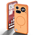 Orange back cover for Nothing Phone 4A Pro 5G with camera cut protection and ring design on back side.
