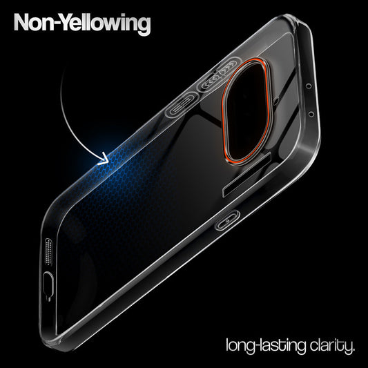 Crystal Clear Anti-Yellow Transparent Back Cover Case With Camera Ring Protection for Nothing Phone 4A 5G