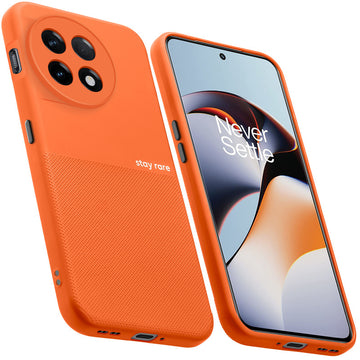 Premium Silicone Textured Case With Camera Protection & Inner Microfiber Lining Back Cover For OnePlus 11R 5G