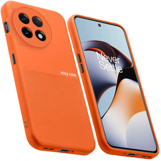 Premium Silicone Textured Case With Camera Protection & Inner Microfiber Lining Back Cover For OnePlus 11R 5G