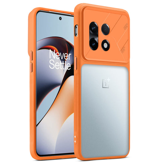 Premium Frosted Back Cover with Textured Camera Design & Metal-Look Buttons for OnePlus 11R 5G