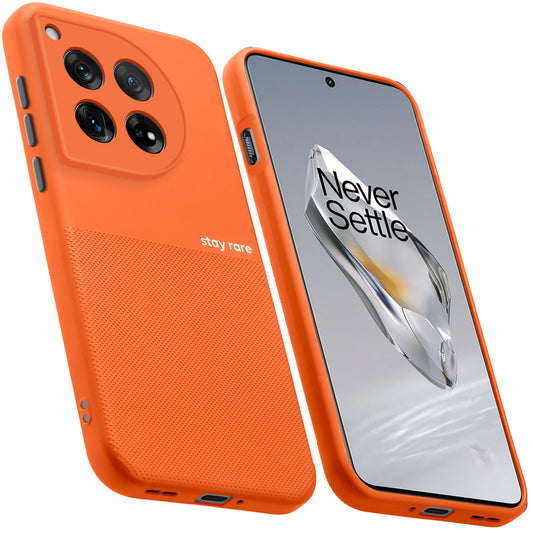Premium Silicone Textured Case With Camera Protection & Inner Microfiber Lining Back Cover For OnePlus 12 5G