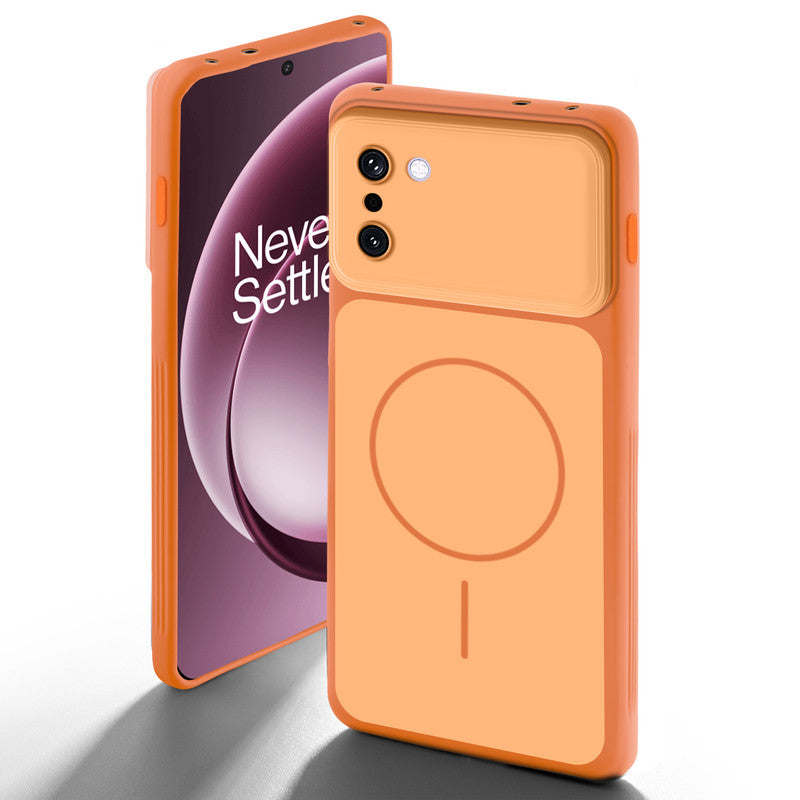 Dual tone silicone Orange back cover for OnePlus 15R 5G showing camera protection and design