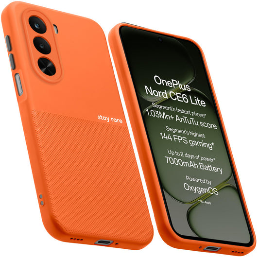 Premium Silicone Textured Case With Camera Protection & Inner Microfiber Lining Back Cover For OnePlus Nord CE 6 Lite 5G
