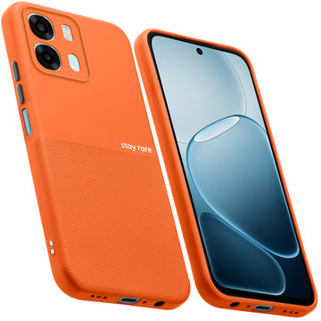 Premium Silicone Textured Case With Camera Protection & Inner Microfiber Lining Back Cover For Oppo A6x 5G