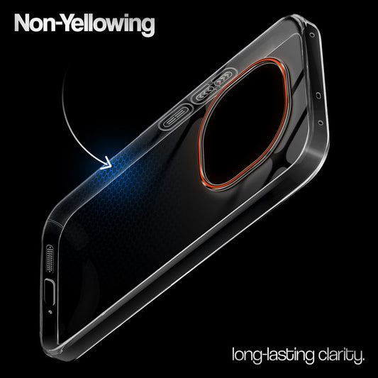 Crystal Clear Anti-Yellow Transparent Back Cover Case With Camera Ring Protection for Oppo F31 Pro 5G