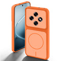 Orange back cover for Oppo F31 Pro 5G with camera cut protection and ring design on back side.