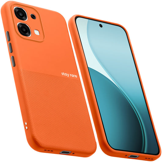 Premium Silicone Textured Case With Camera Protection & Inner Microfiber Lining Back Cover For Oppo F33 5G