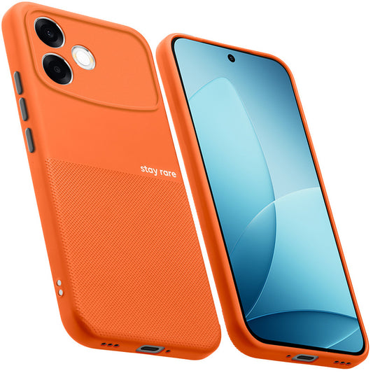 Premium Silicone Textured Case With Camera Protection & Inner Microfiber Lining Back Cover For OPPO F33 Pro 5G