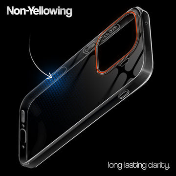 Crystal Clear Anti-Yellow Transparent Back Cover Case With Camera Ring Protection for Oppo Find X9 Pro 5G