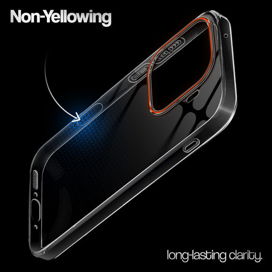 Crystal Clear Anti-Yellow Transparent Back Cover Case With Camera Ring Protection for Oppo Find X9 Pro 5G