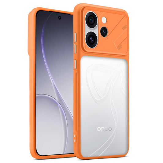 Premium Frosted Back Cover with Textured Camera Design & Metal-Look Buttons for Oppo Reno 15 Pro Mini 5G