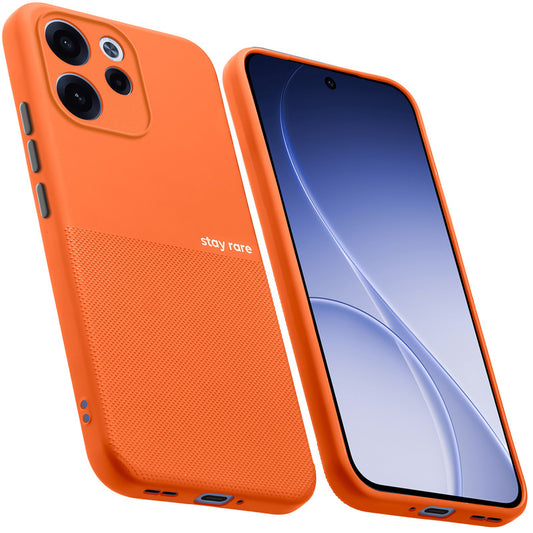 Premium Silicone Textured Case With Camera Protection & Inner Microfiber Lining Back Cover For Oppo Reno 15C 5G