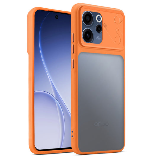Premium Frosted Back Cover with Textured Camera Design & Metal-Look Buttons for Oppo Reno 15C 5G