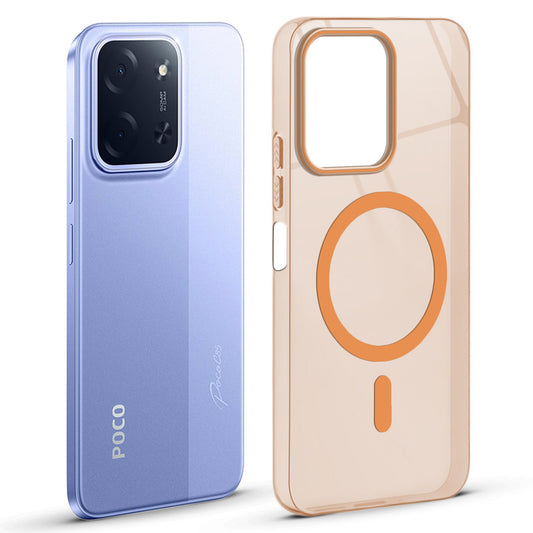 Anti-Yellow Scratch Resistant Case Support Magnetic Accessories Back Cover For POCO C85 5G