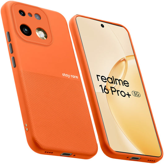 Premium Silicone Textured Case With Camera Protection & Inner Microfiber Lining Back Cover For Realme 16 Pro Plus 5G
