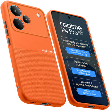 Premium Silicone Textured Case With Camera Protection & Inner Microfiber Lining Back Cover For Realme P4 Pro 5G