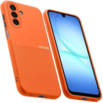 Premium Silicone Textured Case With Camera Protection & Inner Microfiber Lining Back Cover For Samsung A17 5G