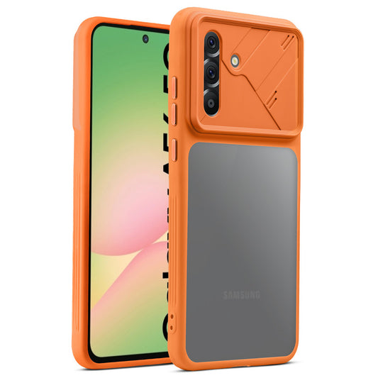 Premium Frosted Back Cover with Textured Camera Design & Metal-Look Buttons for Samsung A56 5G