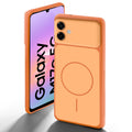 Dual tone silicone Orange back cover for Samsung M17e 5G showing camera protection and design