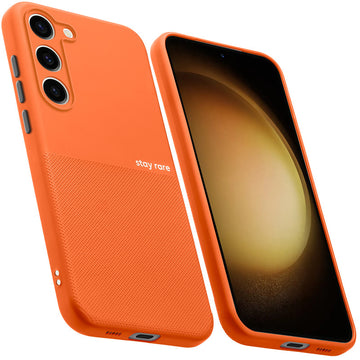 Premium Silicone Textured Case With Camera Protection & Inner Microfiber Lining Back Cover For Samsung S23 5G