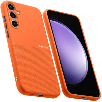 Premium Silicone Textured Case With Camera Protection & Inner Microfiber Lining Back Cover For Samsung S23 FE 5G