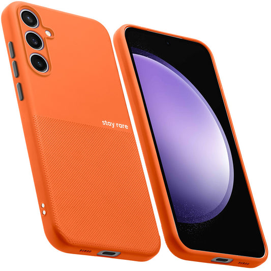 Premium Silicone Textured Case With Camera Protection & Inner Microfiber Lining Back Cover For Samsung S23 FE 5G