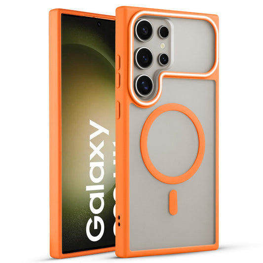 Premium MagSafe Case for Samsung S23 Ultra 5G with Frosted Back, Soft Silicone Edges & Raised Camera Protection