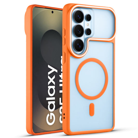 Premium MagSafe Case for Samsung S25 Ultra 5G with Frosted Back, Soft Silicone Edges & Raised Camera Protection