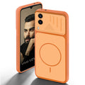 Orange back cover for Vivo V21e 5G with camera cut protection and ring design on back side.