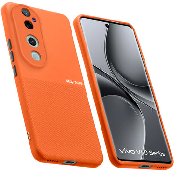 Premium Silicone Textured Case With Camera Protection & Inner Microfiber Lining Back Cover For Vivo V40 Pro 5G