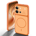 Orange back cover for Vivo V80 5G with camera cut protection and ring design on back side.