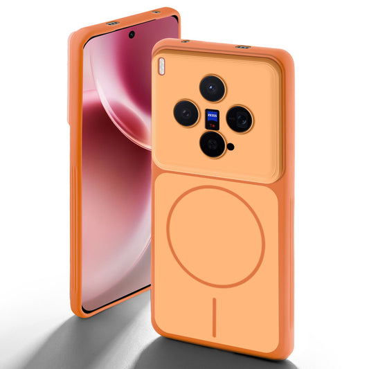 Dual tone silicone Orange back cover for Vivo X300 5G showing camera protection and design