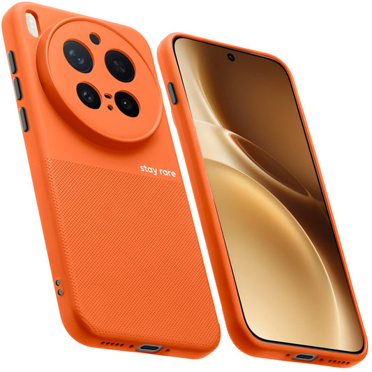 Premium Silicone Textured Case With Camera Protection & Inner Microfiber Lining Back Cover For Vivo X300 Pro 5G