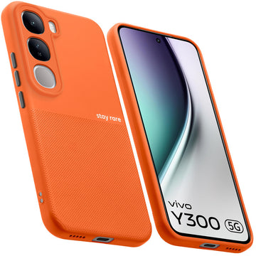Premium Silicone Textured Case With Camera Protection & Inner Microfiber Lining Back Cover For Vivo Y300 5G
