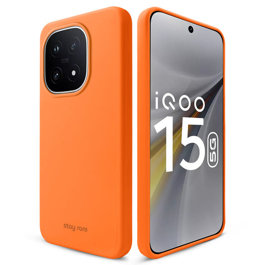 Stay Rare Smooth Silicone Case for iQOO 15 5G with Anti-Slip Grip & Camera Protection