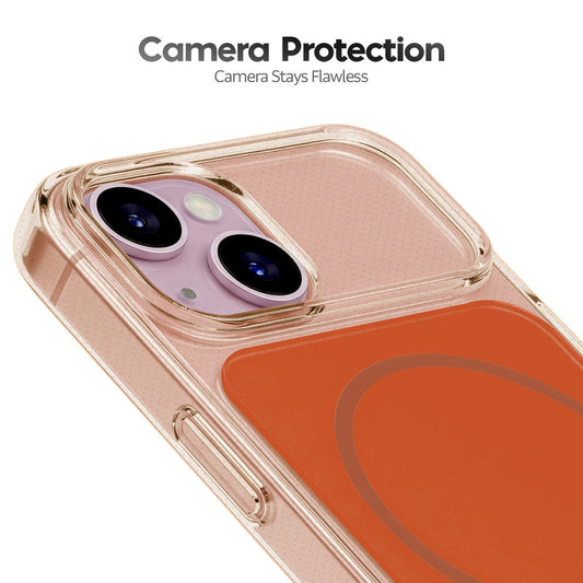 Silicone Hybrid Hard Back Cover with Wireless Charging Support for Apple iPhone 13