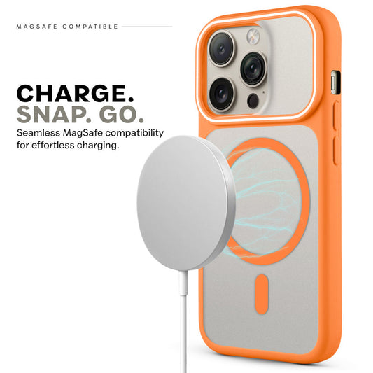 Premium MagSafe Case for Apple iPhone 14 Pro Max with Frosted Back, Soft Silicone Edges & Raised Camera Protection