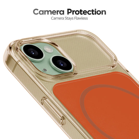 Silicone Hybrid Hard Back Cover with Wireless Charging Support for Apple iPhone 15 Plus