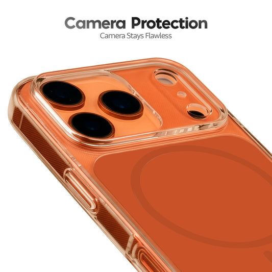 Silicone Hybrid Hard Back Cover with Wireless Charging Support for Apple iphone 17 Pro Max