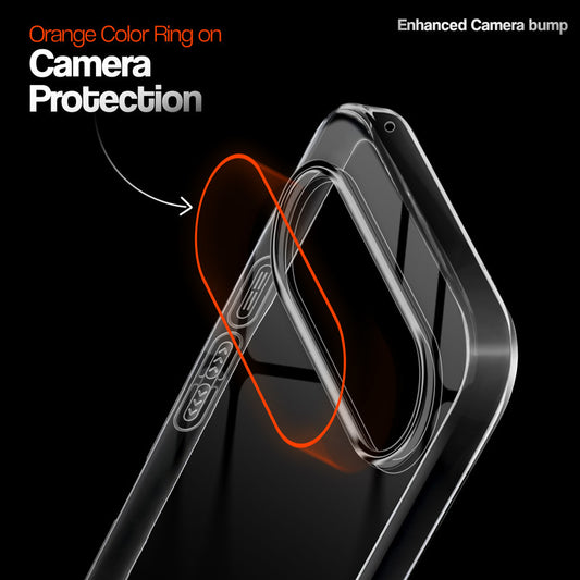 Crystal Clear Anti-Yellow Transparent Back Cover Case With Camera Ring Protection for Google Pixel 10 Pro 5G