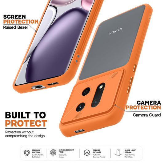 Premium Frosted Back Cover with Textured Camera Design & Metal-Look Buttons for Honor X9C 5G