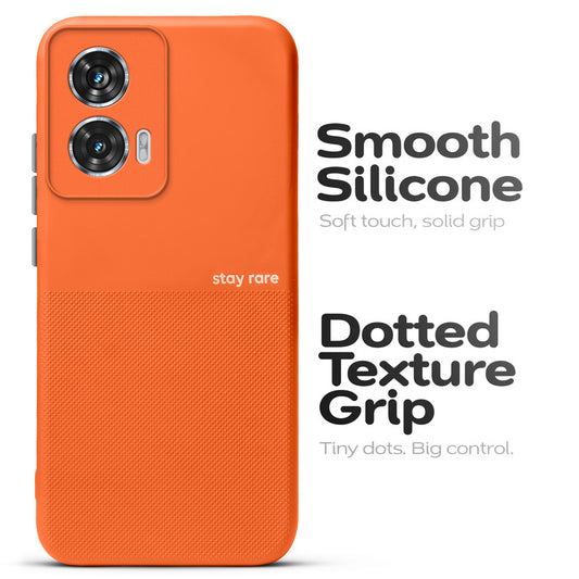 Premium Silicone Textured Case With Camera Protection & Inner Microfiber Lining Back Cover For Motorola Edge 50 Fusion 5G